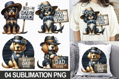Father&#039;s Day Dog Sublimation Clipart, Printable Dog Art Product Image 1