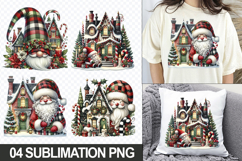 Christmas Homes Sublimation Clipart, 04 PNG Designs Product Image 1