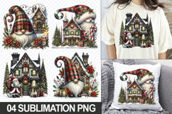 Christmas Homes Sublimation Clipart, 04 PNG Designs Product Image 1