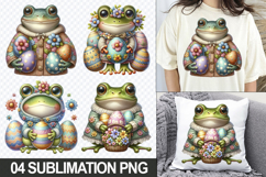 Cute Frog Clipart PNG - Easter Sublimation Designs Product Image 1