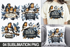 Father&#039;s Day Bird Sublimation Clipart, Printable Bird Art Product Image 1