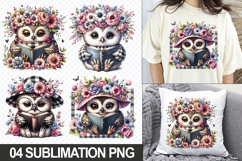 Cute Owl Clipart for T-Shirts, Pillows &amp; Crafts, Sublimation Product Image 1