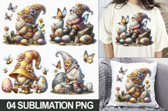 Cute Gnome Clipart PNG - Easter Sublimation Designs Product Image 1