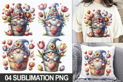 Cute Gnome Clipart PNG - Easter Sublimation Designs Product Image 1