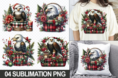Christmas Eagle Sublimation Clipart, 04 PNG Designs Product Image 1