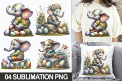 Cute Elephant Clipart PNG - Easter Sublimation Designs Product Image 1