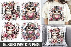 Cute Owl Clipart for T-Shirts, Pillows &amp; Crafts, Sublimation Product Image 1