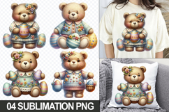 Cute Bear Clipart PNG - Easter Sublimation Designs Product Image 1