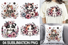Cute Cat Clipart for T-Shirts, Pillows &amp; Crafts, Sublimation Product Image 1