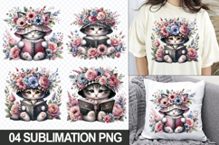 Cute Cat Clipart for T-Shirts, Pillows &amp; Crafts, Sublimation Product Image 1