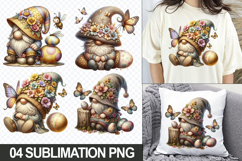 Cute Gnome Clipart PNG - Easter Sublimation Designs Product Image 1