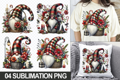 Christmas Gnome Sublimation Clipart, 04 PNG Designs Product Image 1