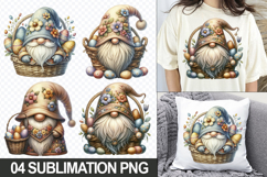 Cute Gnome Clipart PNG - Easter Sublimation Designs Product Image 1