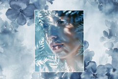 Azure Botanica: Fine Art Watercolor &amp; Cyanotype Backgrounds Product Image 4