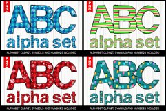 4 Christmas Alphabet Bundle,Decorative ABC Sublimation Files Product Image 1