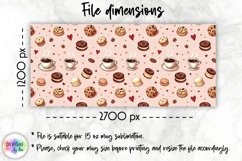 Coffee Lover Mug Wrap Sublimation, Coffee and Cookies Patter Product Image 2