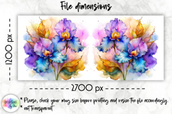 Alcohol Ink Floral Mug Wrap | Spring Flowers Mug Print Product Image 2