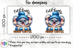 Cute Winter Animals Mag Wrap, Hot Cocoa Mug Wrap PNG Product Image 2