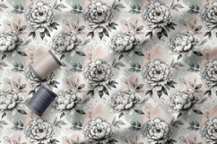 Artistic Ink Peonies Seamless Pattern Collection Product Image 2