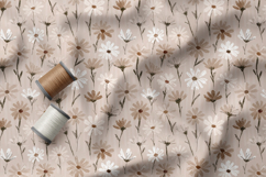 Terracotta Daisy Seamless Patterns, Boho Floral Neutral PNG Product Image 2