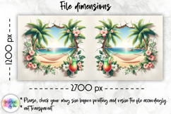 3D Tropical Sunset Beach Mug Wraps, Summer Mug Prints Product Image 2