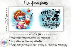 Funny Cupid Mug Wrap, Valentine&#039;s Day Mug Wrap Design Product Image 2