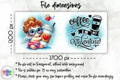 Funny Cupid Mug Wrap, Valentine's Day Mug Wrap Design Product Image 2