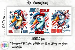 Patriotic Libbey Can Glass Wrap, 16 oz Can Glass Sublimation Product Image 2