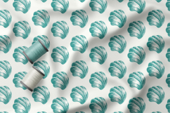 Modern Coastal Shell Seamless Patterns, Nautical Pattern Product Image 2