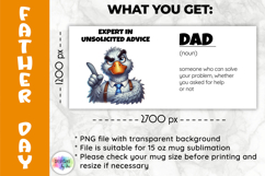 Funny Dad Mug Wrap PNG, Expert in Unsolicited Advice Dad Product Image 2