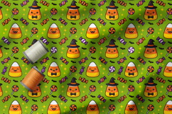 Cute Halloween Monsters Pattern, Candy Corn Collection Product Image 2
