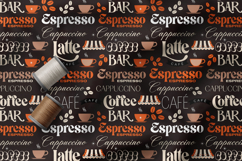 Coffee Lover Seamless Pattern, Coffeehouse Typography Product Image 3