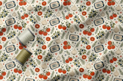 Italian Kitchen Folk Art Seamless Pattern, Mediterranean PNG Product Image 3