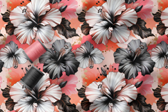Hibiscus Seamless Patterns, Artistic Floral Surface Design Product Image 3