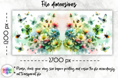 Lucky Clover St Patrick Mug Wrap, Watercolor Floral Shamrock Product Image 3