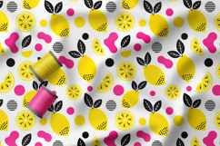 Vibrant Lemon Seamless Patterns, Neon Citrus Digital Paper Product Image 3