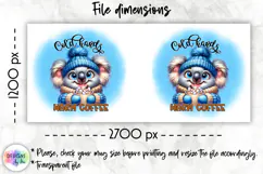 Cute Winter Animals Mag Wrap, Hot Cocoa Mug Wrap PNG Product Image 3