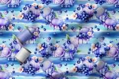 Blueberry Ice Cream Pattern, Blueberry Popsicle Patterns Product Image 3