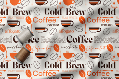 Coffee Lover Seamless Pattern, Coffeehouse Typography Product Image 4