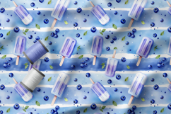 Blueberry Ice Cream Pattern, Blueberry Popsicle Patterns Product Image 4