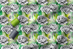Artistic Ink Peonies Seamless Pattern Collection Product Image 4