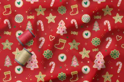 Christmas Cookies and Candy Seamless Doodle Patterns Product Image 4