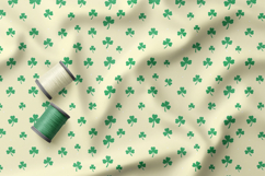 St Patrick Seamless Patterns, Shamrocks and Brushstroke Product Image 5
