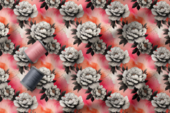Artistic Ink Peonies Seamless Pattern Collection Product Image 5