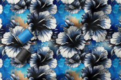 Hibiscus Seamless Patterns, Artistic Floral Surface Design Product Image 5