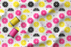 Vibrant Lemon Seamless Patterns, Neon Citrus Digital Paper Product Image 5