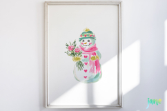 Red &amp; Blush Florals Watercolor Clipart Product Image 2