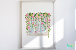 Red &amp; Blush Florals Watercolor Clipart Product Image 2