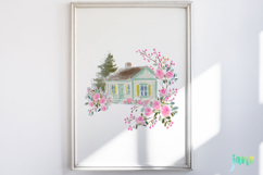 Red &amp; Blush Florals Watercolor Clipart Product Image 2