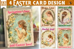 Retro Easter card Bundle | Cute Animals | Retro Easter Product Image 18